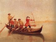 LONGHI, Pietro Duck Shoot on the Lagoon oil painting on canvas